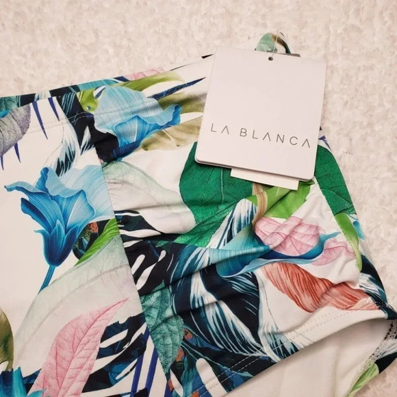 2/$25-La Blanca 22W Tummy Control Highrise Tropical Bikini  Bottom Separate NWT - Picture 8 of 14